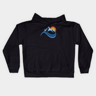 mountain waves Kids Hoodie